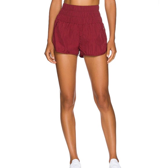 NWT Free People FP Movement The Way Home Shorts in Jasper Red Size Small - Picture 1 of 8